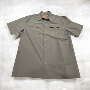 5.11 Tactical Men's Short Sleeve Button Down Shirt Gray Size M Vented Breathable